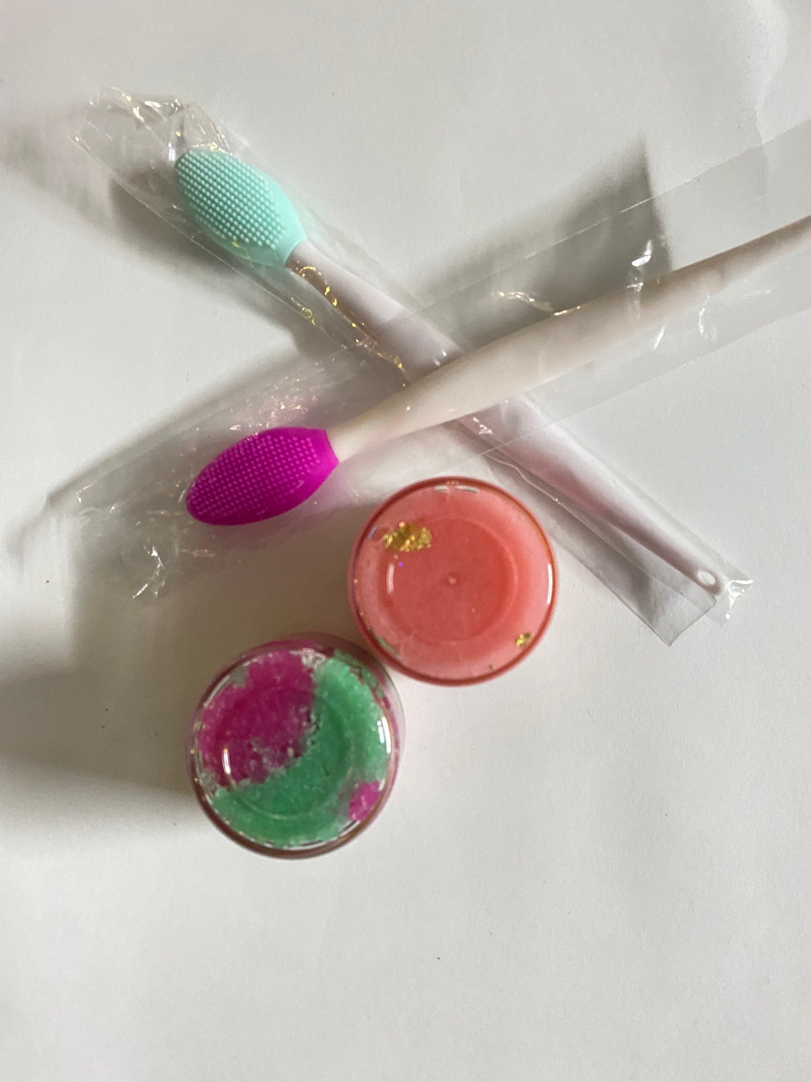 Lip scrub with exfoliating lip brush. Etsy