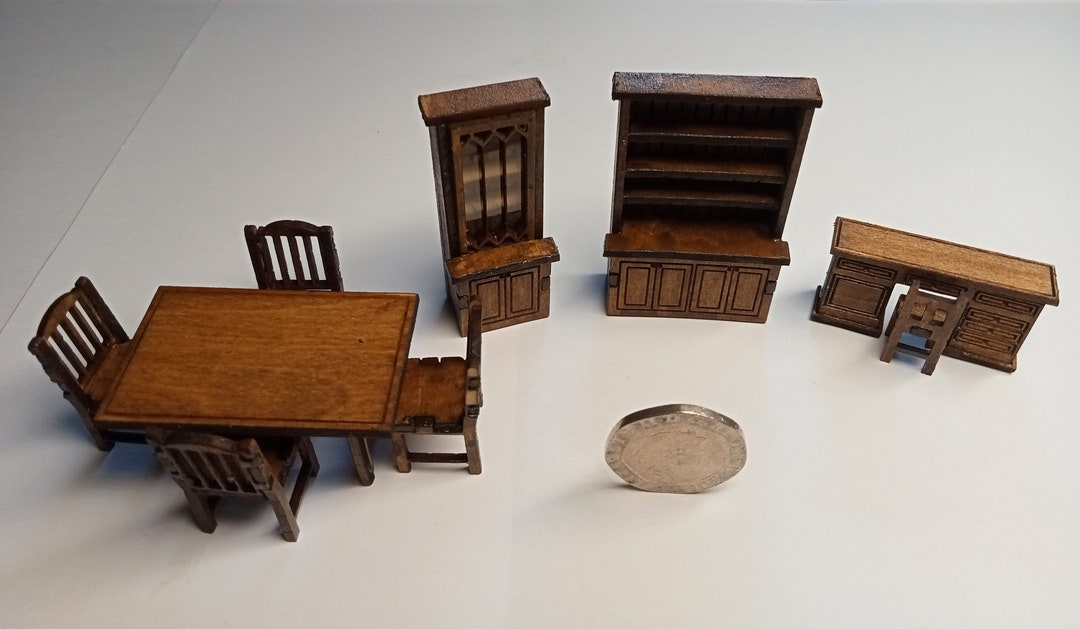 148 Scale Dolls House Dining Room Furniture Etsy UK