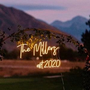 Neon Wedding Sign Custom Wedding Decor, Neon Sign Wedding Wall decor, Wedding Neon Lights Personalized Gifts, Wedding Sign Engagement Gifts
