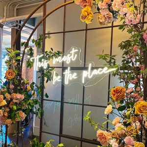 This is must be the Place Custom Neon Sign, Battery Operated Wedding Neon Sign | Business Neon Sign | Neon Sign Bedroom |Christmas Gift Idea