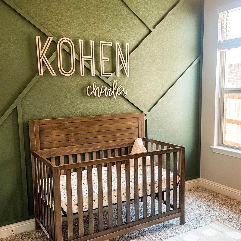 Custom Wood Baby Name Sign - Etsy