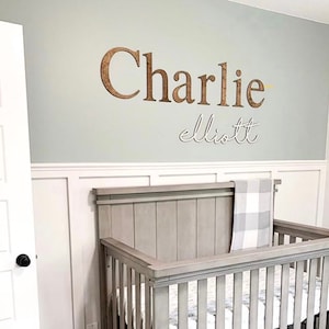 Signo de nombre de guardería / Signo de nombre de bebé de madera para guardería / Recorte de nombre de madera personalizado / Decoración personalizada de guardería / Letras de guardería de madera