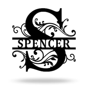 Benutzerdefinierte Metallschilder | Monogramm-Wand-Dekor | Metall Wand Kunst | Nachname-Zeichen | Familien Namensschild | Personalisiertes Hochzeitsgeschenk | Kundenspezifische Metallkunst