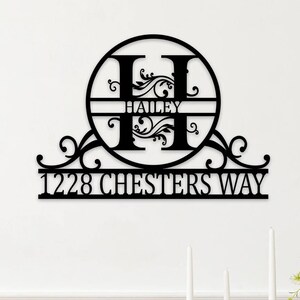 Custom Metal Family Name Sign Personalized Address Metal Sign Customize Initials Large Metal Plaque Metal Wall art Home Decor Wedding Gifts