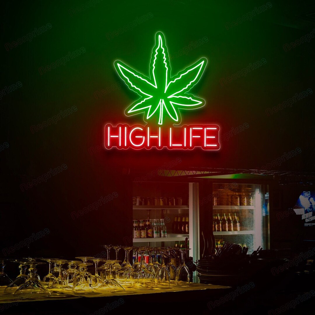 Personalized Weed Neon Sign Custom Cannabis Led Sign Culture Smoking ...