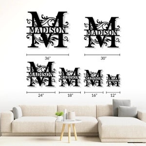 Custom Metal Family Name Sign for Wall Porch Decor Personalized Metal ...