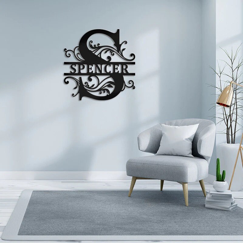 Custom Metal Signs | Monogram Wall Decor | Metal Wall Art | Last Name ...