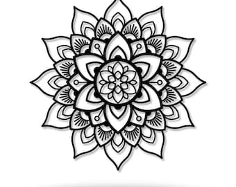 Arte murale in metallo con fiore di loto, Arte murale con fiore di loto, Decorazione in metallo con fiore di loto, Insegna in metallo con fiore di loto, Decorazione murale in metallo con fiore di loto, Design in metallo con fiore di loto