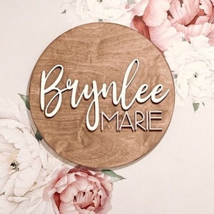 Round wood nursery name sign , name sign for nursery girl, boy, above crib sign baby shower gift, nursery decor, boho nursery, name board