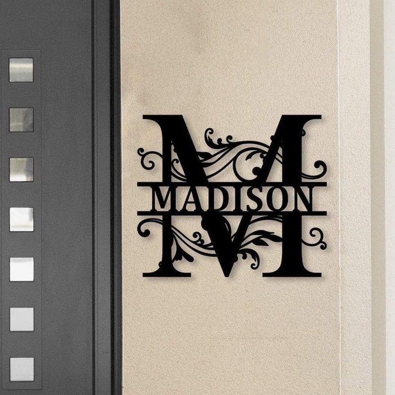 Custom Metal Family Name Sign for Wall Porch Decor Personalized Metal ...