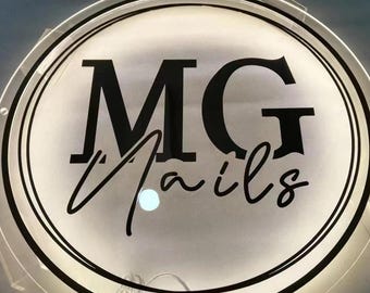 Round Business Logo Sign, 3D Door Wall Sign, Custom Logo Acrylic Business Signage, Office Storefront, Wall Hanging Business Office