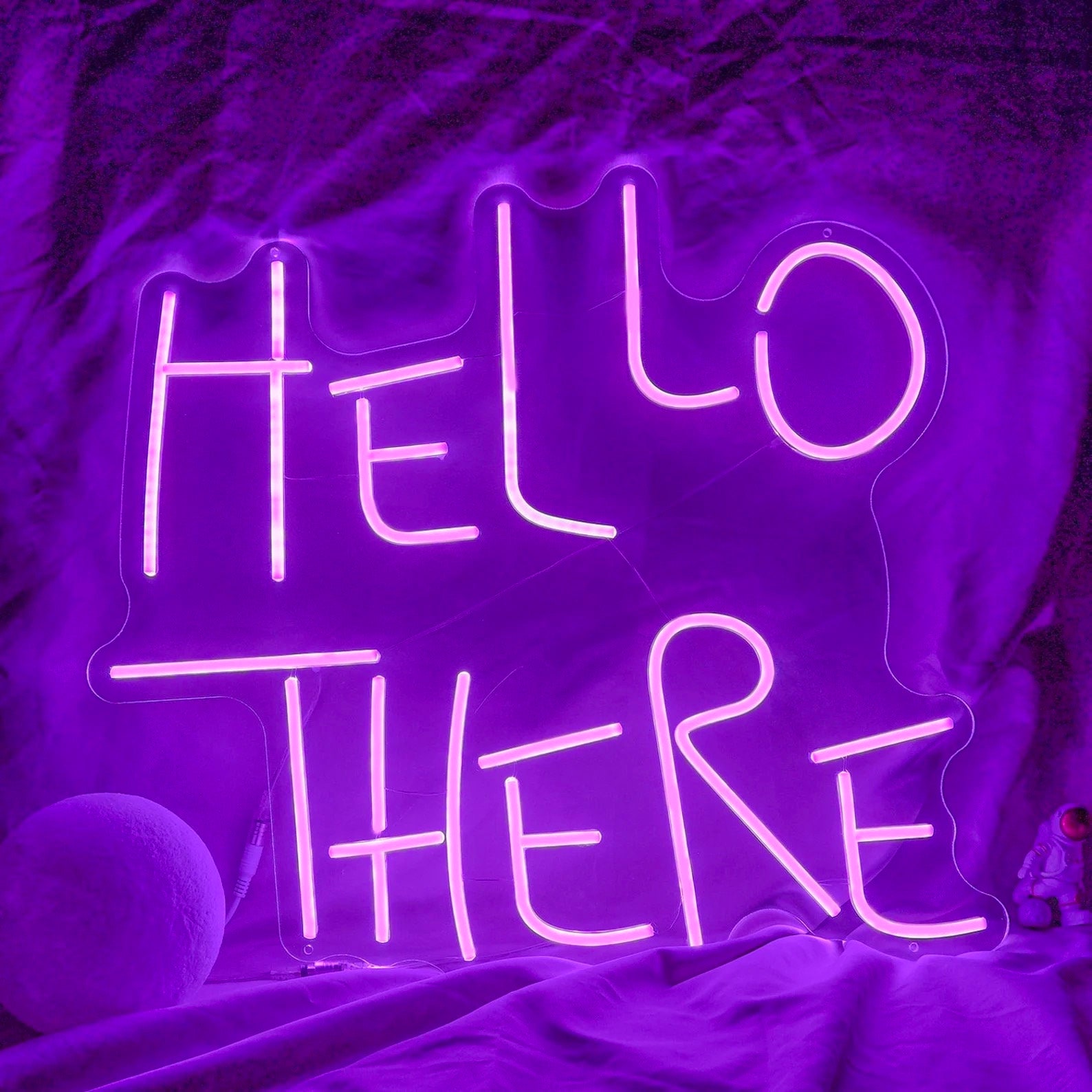 Hello There, Hell Here Neon Sign, Halloween Decor Lights, Horror Decor ...
