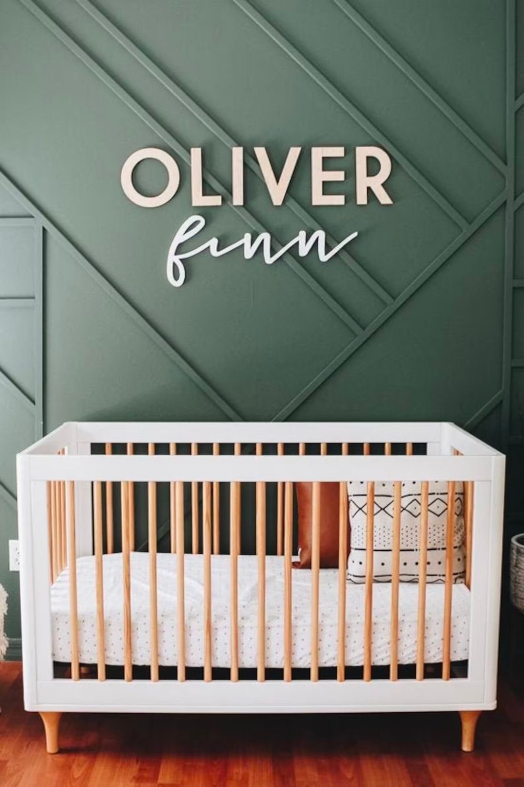 Nursery Name Sign | Wooden Baby Name Sign for Nursery | Custom Wooden ...