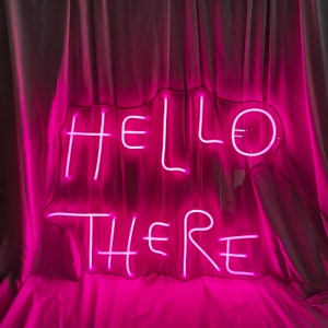 Hello There, Hell Here Neon Sign, Halloween Decor Lights, Horror Decor ...