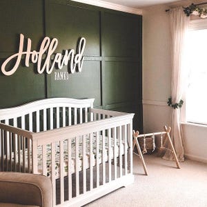 Custom Name Sign Personalized Wooden Name Sign for Nursery Wall Decor Wood Letters Baby Nursery Name Sign Wooden Sign Baby Name Sign