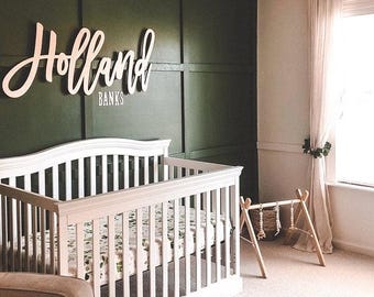 Custom Name Sign Personalized Wooden Name Sign for Nursery Wall Decor Wood Letters Baby Nursery Name Sign Wooden Sign Baby Name Sign