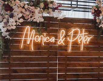 Benutzerdefinierte Leuchtreklame | Leuchtreklame | Hochzeit Leuchtreklame | Led Neon Leuchtreklame Leuchtreklame mit Name | Leuchtreklamen | LED-Schild | Wanddekoration | Wohndekor