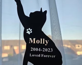 Custom Cat Memorial Stake Cat Memorial Plaque with Stake Cat Grave Marker Cat Memorial Gifts Metal Garden Stake Cat Burial Stake Metal Signs