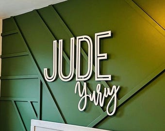 Large Baby Name Sign, Large Nursery Name Sign, Big Family Name Sign, Above Crib Name, Custom Wedding Sign, Cursive Name, Custom Sign