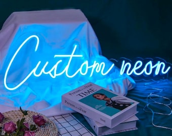 Personalice su propio letrero de neón, nombre de la boda Letrero de neón Letrero de neón personalizado Letrero de luz de boda Letrero LED de neón, Luces de neón, Regalos personalizados, Decoración del hogar