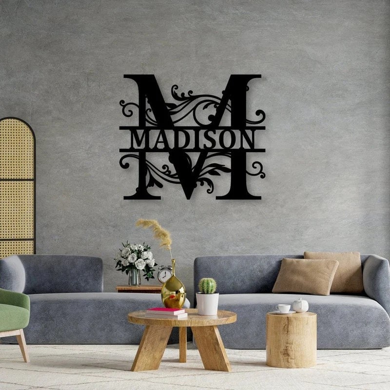 Custom Metal Family Name Sign for Wall Porch Decor Personalized Metal ...