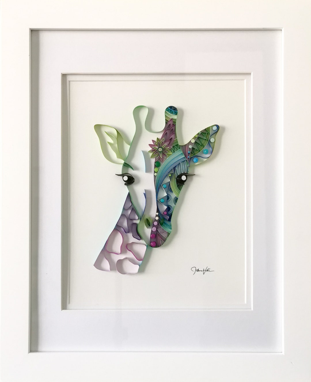 Quilling Art, Quilled Giraffe, Giraffe Art, Giraffe Wall Art, Giraffe