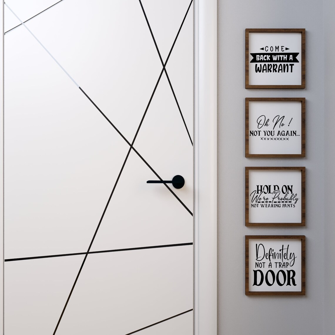 Door Hanging Funny Door Signs | Etsy