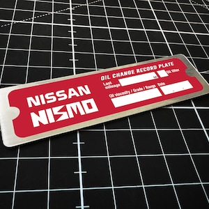 Oil Change Record Mount Plate & Sticker (in Miles)