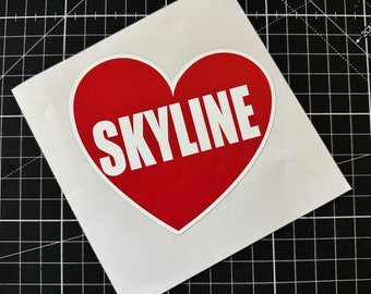 Skyline Heart Sticker