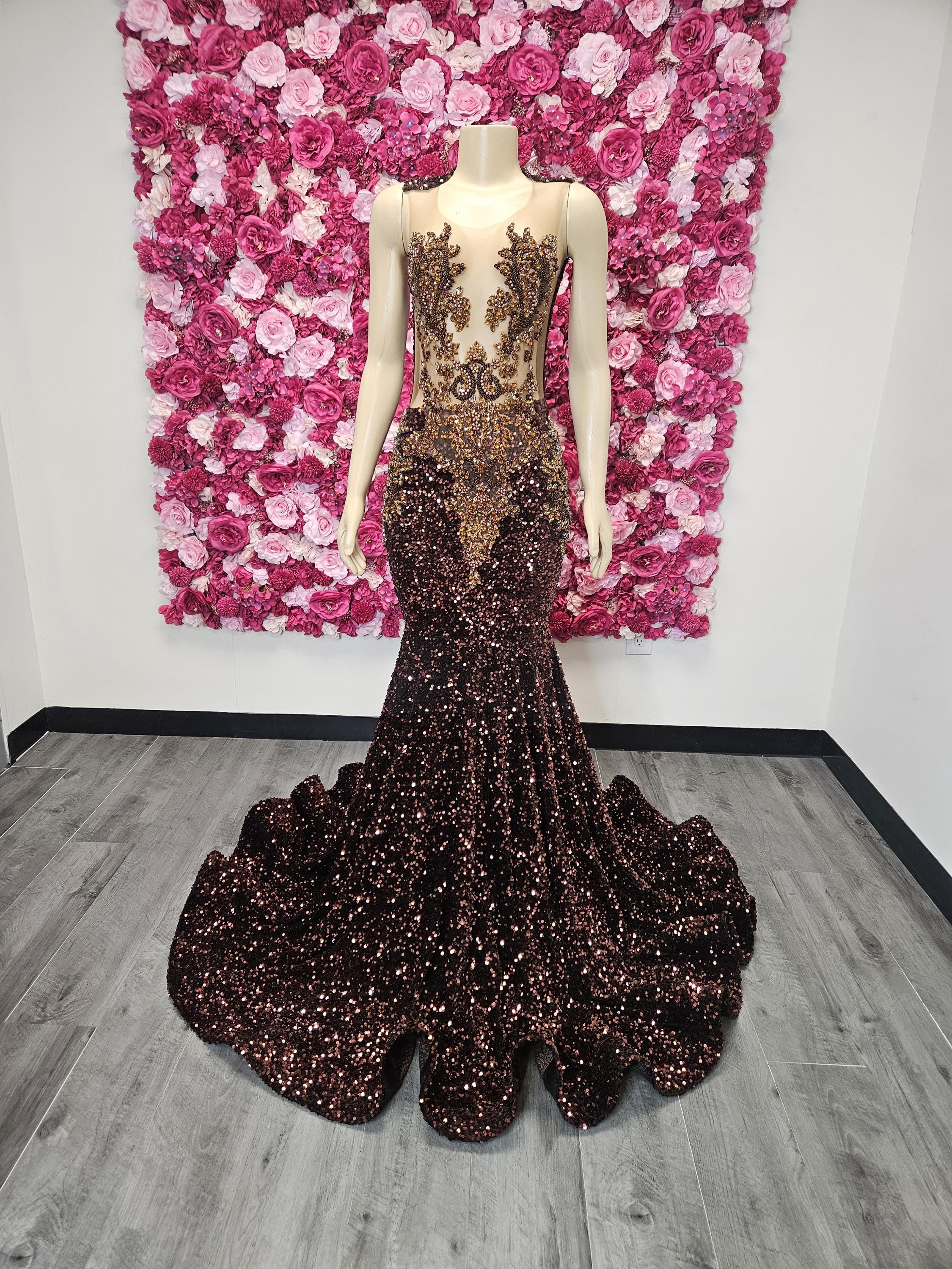 Brown Mermaid Dress