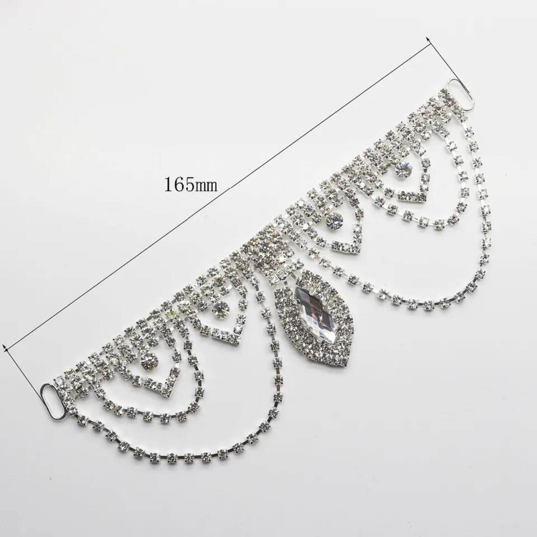 AB Rhinestone Bikini Connector, Chain Swimwear Bikini Connector, 2ps