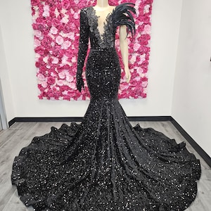 Prom Dress, African Mermaid Dress, Diamond Dress, Special Occasion Dresses,  Handmade Haute Couture Gown, Luxe Dress, Evening Gown