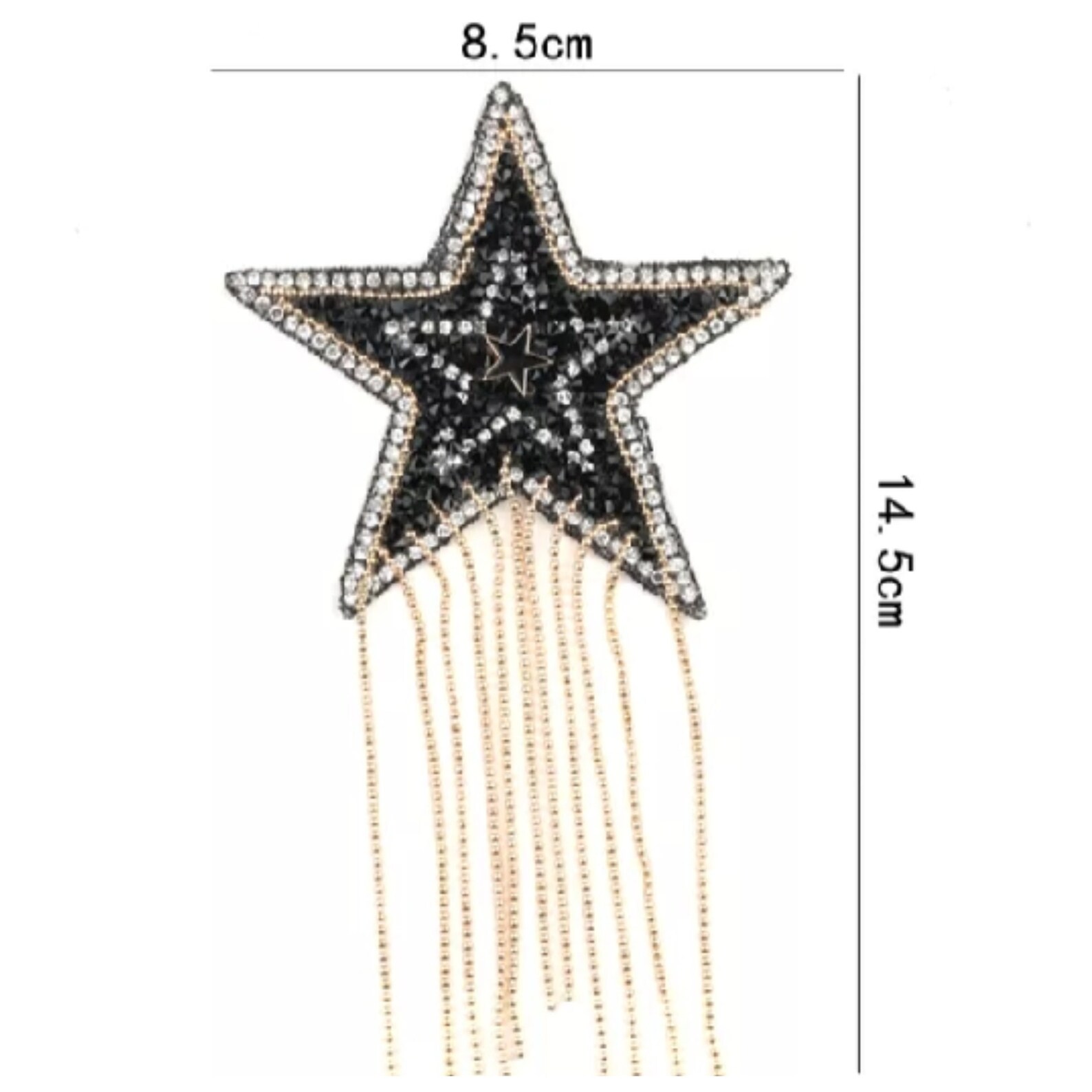 Rhinestone Five Point Star Patch,gel-back Star Rhinestone, Hot Fix ...