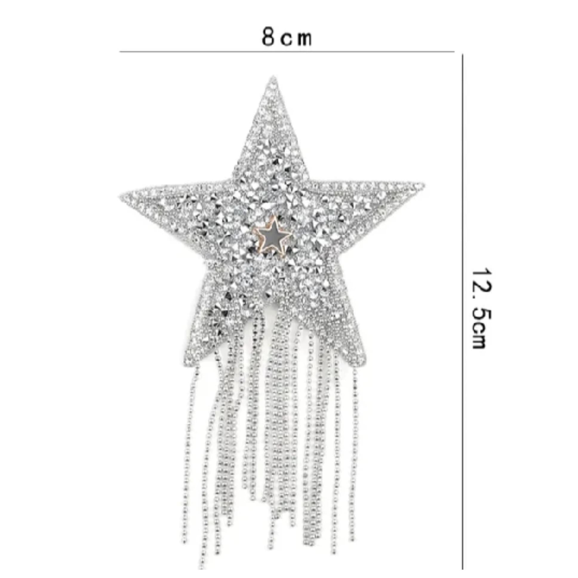 Rhinestone Five Point Star Patch,gel-back Star Rhinestone, Hot Fix ...