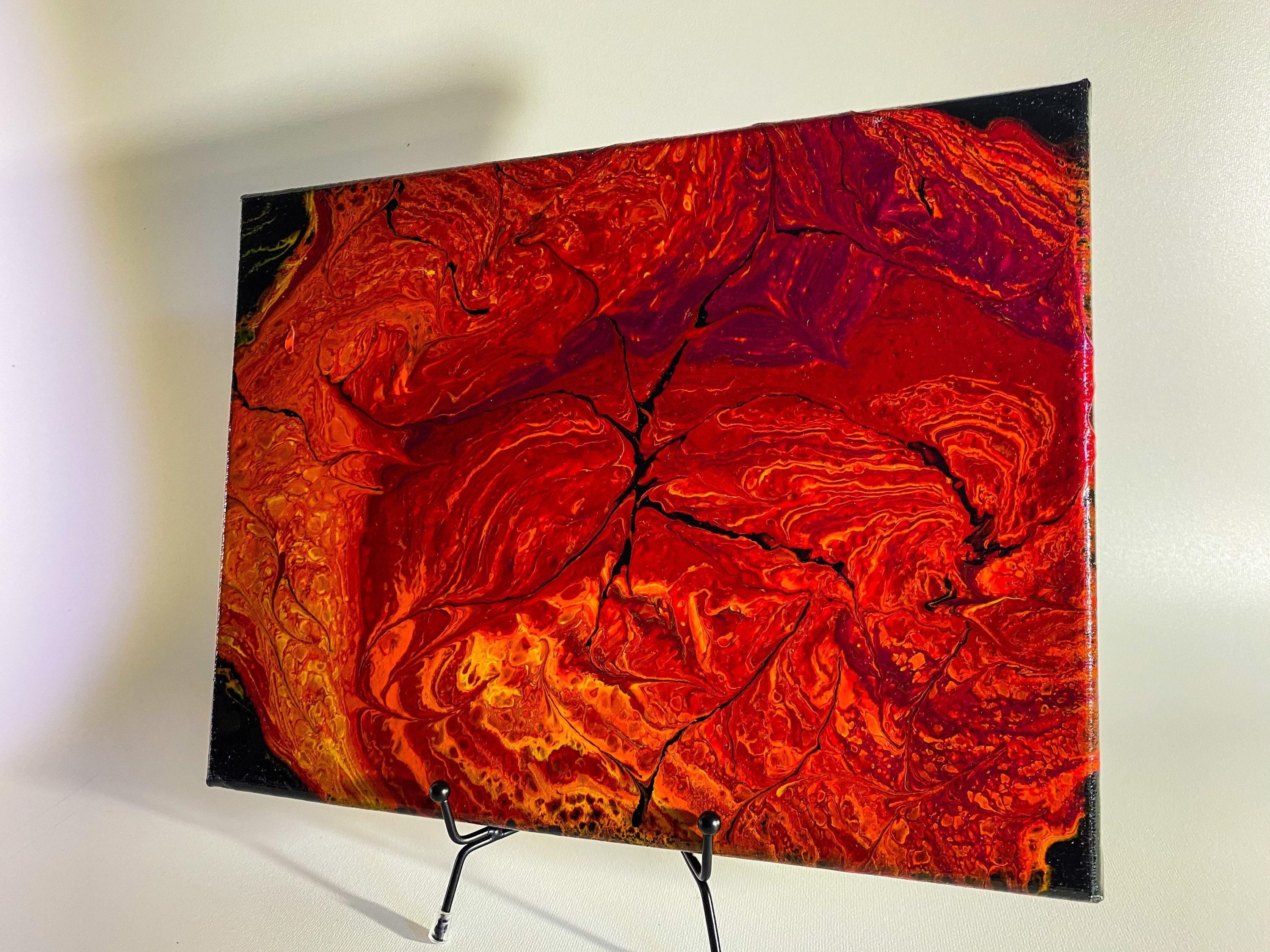 Acrylic Painting Lava Theme Fire Themehome Decor Etsy UK