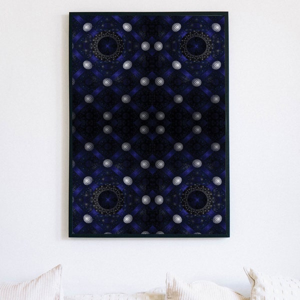 Abstract Fractal Wall Art-"Fabric of the Stars"-Instant Download- Cool office decor-Gorgeous Home Decor
