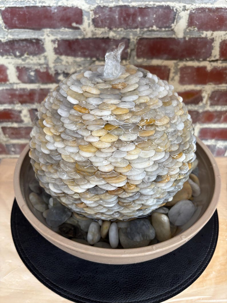 Handmade Stone Water Fountain – Indoor or Outdoor Garden Zen Water Feature, Natural Home Decor image 2