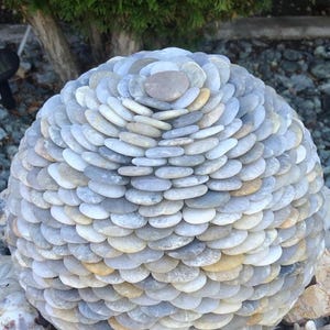 Orb - Outdoor Small Decorative One-of-a-Kind Multi-Colored Stone Sphere