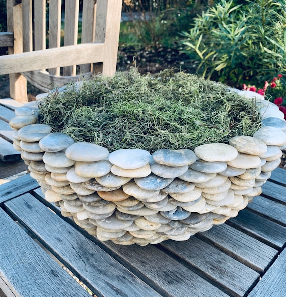 Large Planter Stone Outdoor or Indoor Multi color Planter Etsy UK