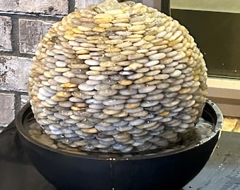 Handmade Stone Water Fountain – Indoor or Outdoor Garden Zen Water Feature, Natural Home Decor