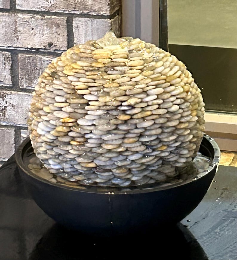 Handmade Stone Water Fountain – Indoor or Outdoor Garden Zen Water Feature, Natural Home Decor image 3