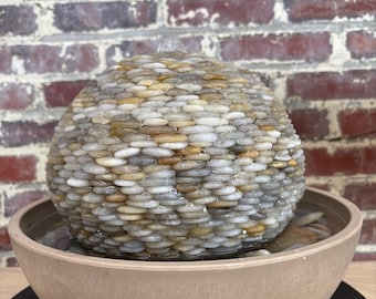 Handmade Stone Water Fountain – Indoor or Outdoor Garden Zen Water Feature, Natural Home Decor