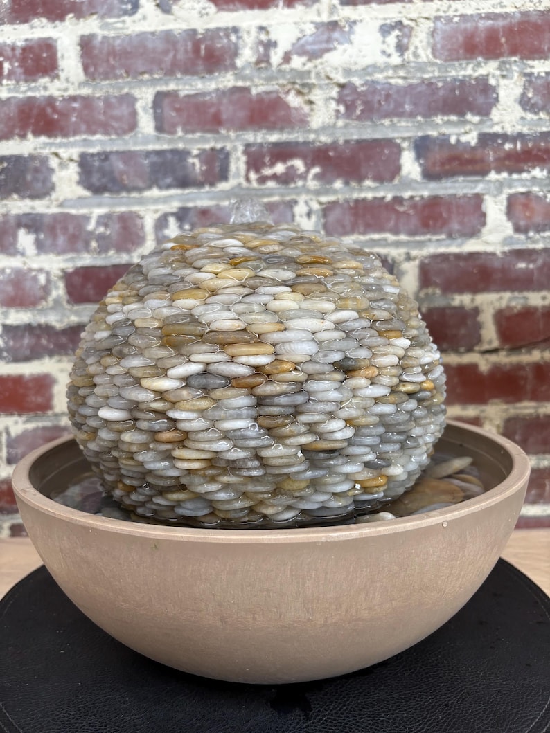 Handmade Stone Water Fountain – Indoor or Outdoor Garden Zen Water Feature, Natural Home Decor image 1
