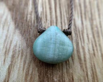 Hemimorphite teardrop stone necklace