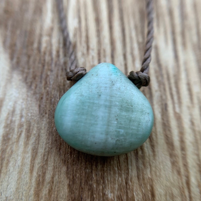 •HEMIMORPHITE - TEARDROP• simple band silver ring (size 6)