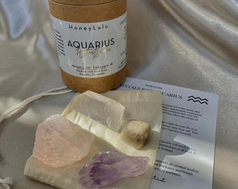 Pisces Zodiac Crystal Healing Kit Crystal Kit Self Care | Etsy