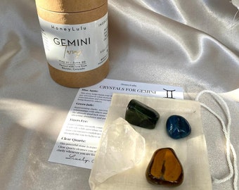 Gemini Zodiac Crystal Healing Kit | Crystal Kit | Self Care | Zodiac Signs | Healing Crystals | Zodiac Crystals|Gemini Gifts|Gemini Crystals