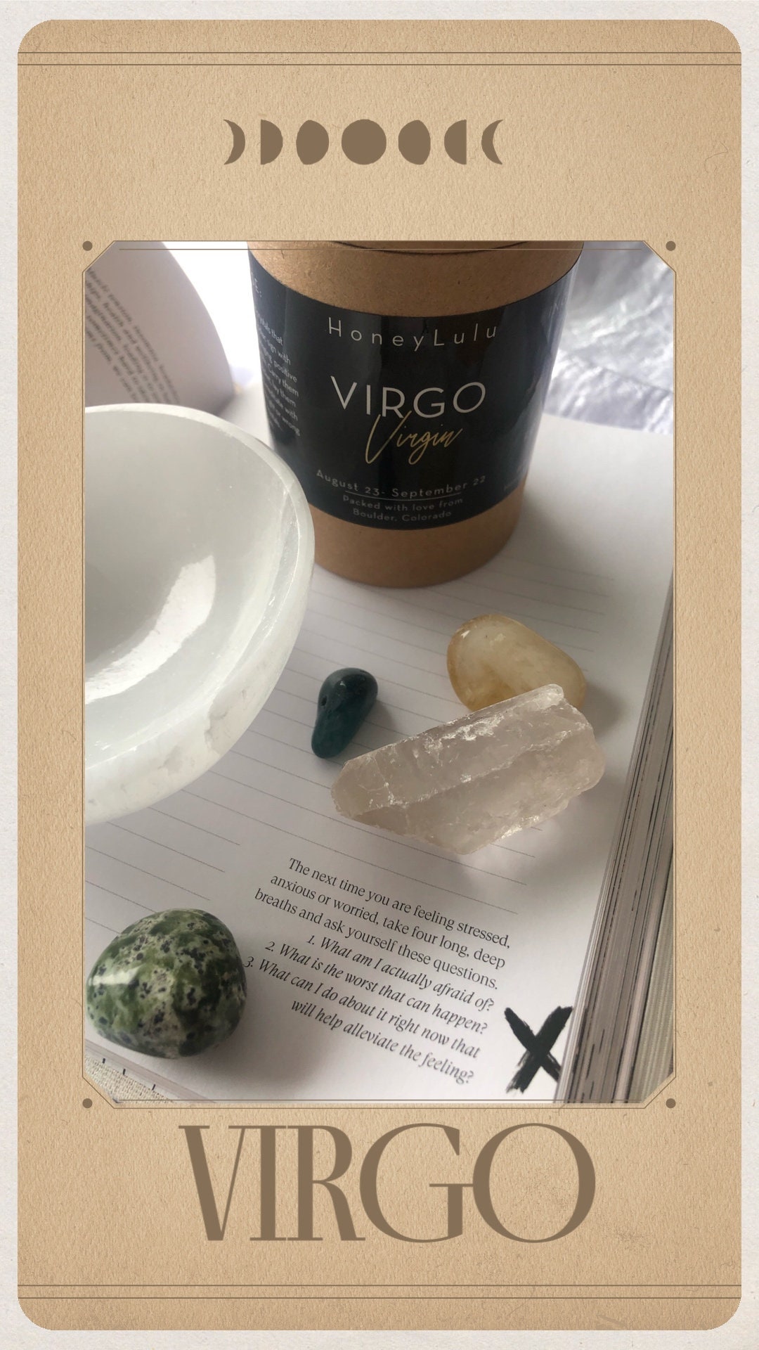 Virgo Zodiac Crystal Healing Kit Crystal Kit Self Care Etsy