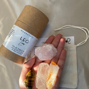 Leo Zodiac Crystal Healing Kit | Crystal Kit | Self Care | Zodiac Signs | Healing Crystals | Zodiac Crystals| Leo Gifts| Leo Crystals