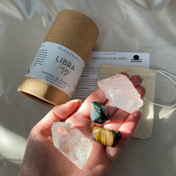 Libra Zodiac Crystal Healing Kit | Crystal Kit | Self Care | Zodiac Signs | Healing Crystals | Zodiac Crystals| Libra Gifts| Libra Crystals